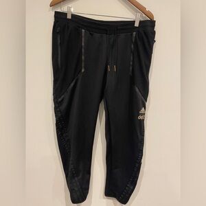 Adidas Black and Gold Joggers